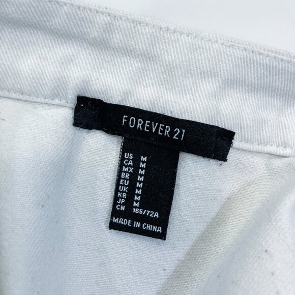 White Denim Mini Skirt | Size M - Picture 2 of 4